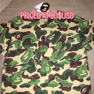 BAPE SHURT CAMO ART TEE,SIZE SMALL